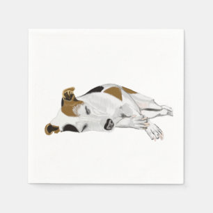Jack Russell Terrier Peacefully Sleeping Napkin