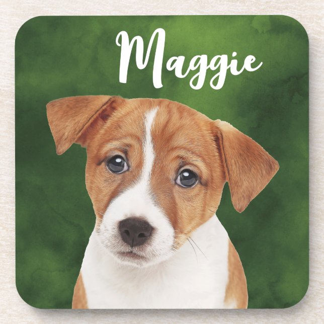 Jack Russell Terrier Personalised  Coaster (Front)