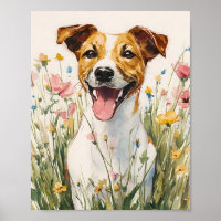 Jack Russell Terrier Poster – Cute Dog Wall Art fo