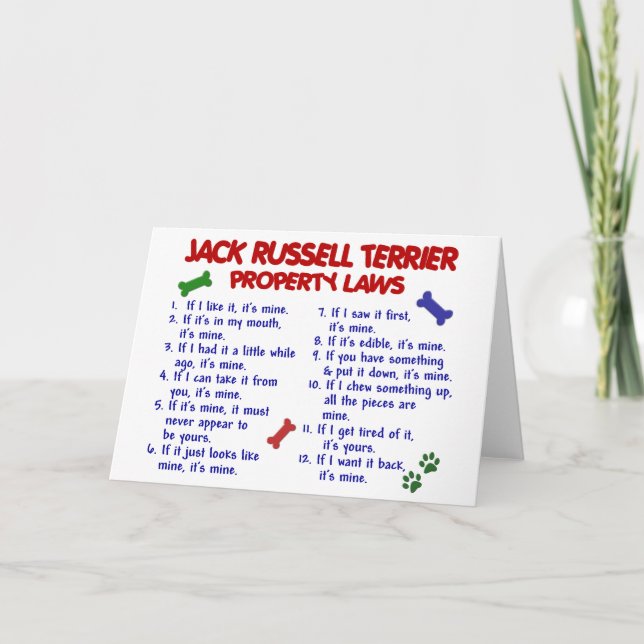 JACK RUSSELL TERRIER Property Laws 2 Card (Front)
