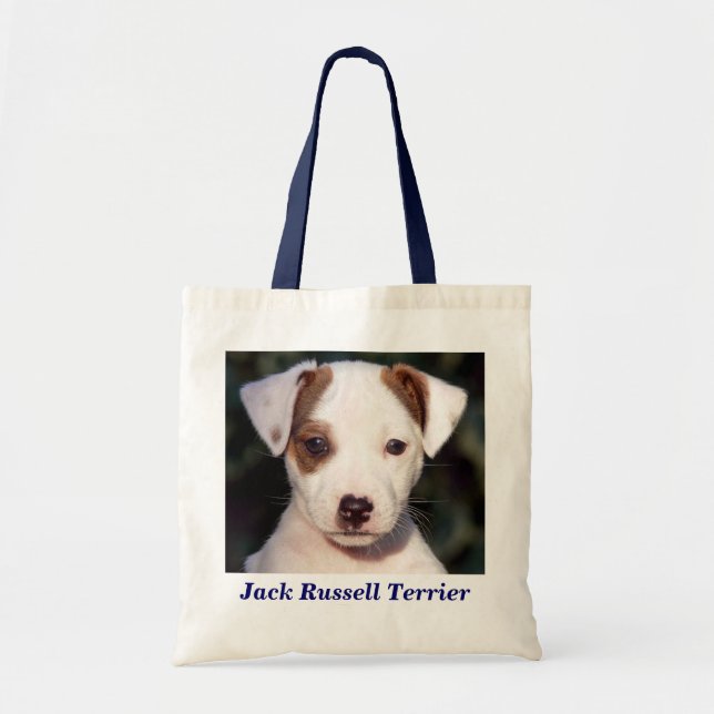 Jack Russell Terrier Puppy Dog Canvas Tote Bag (Front)