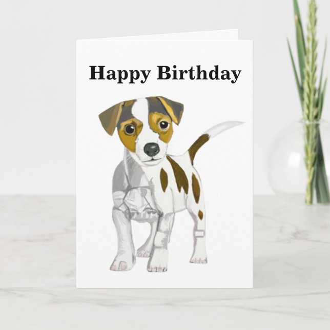 Jack Russell Terrier Puppy Holiday Card (Front)