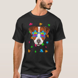 Jack Russell Terrier Puzzle Autism Awareness Dog T-Shirt