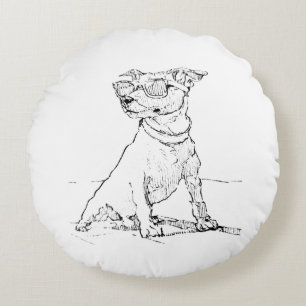 Jack Russell Terrier  Round Cushion