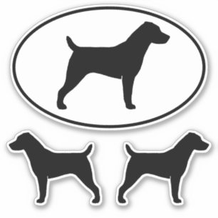 Jack Russell Terrier Silhouettes Vinyl Sticker Set