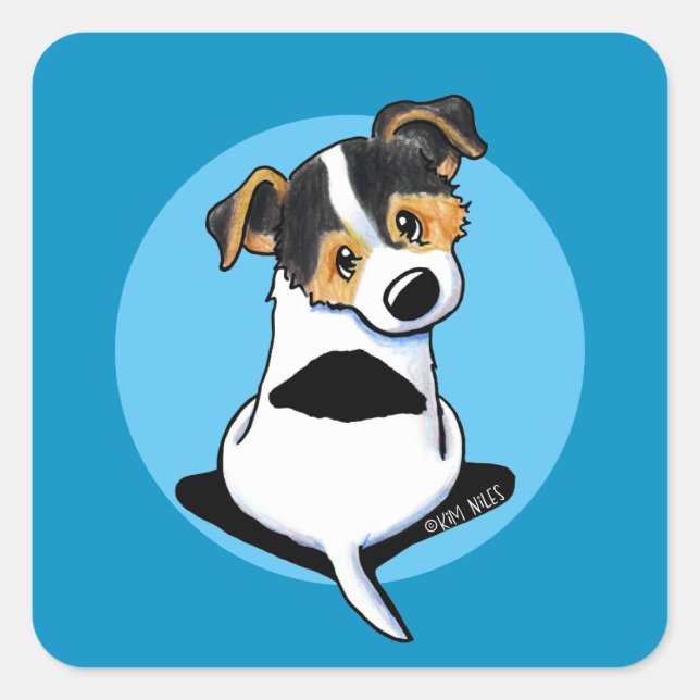 Jack Russell Terrier Square Sticker (Front)