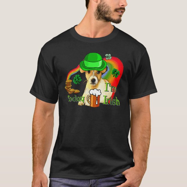 Jack Russell Terrier St Patricks T-Shirt (Front)