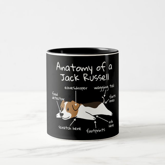 Jack Russell Terrier Two-Tone Coffee Mug (Center)