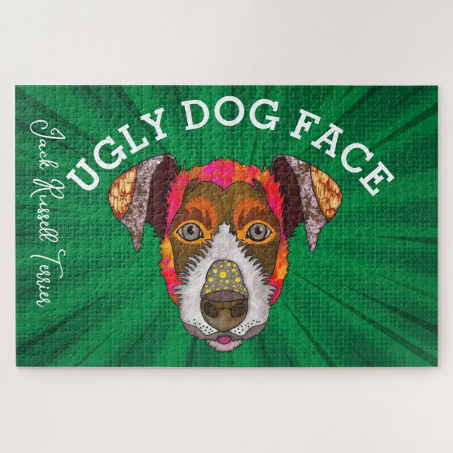 Jack Russell Terrier ugly dog face 1000 piece Jigsaw Puzzle (Horizontal)
