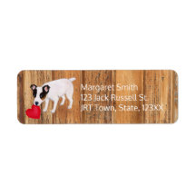 Jack Russell Terrier Valentine Address Wood