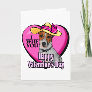 Jack Russell Terrier Valentine's Day Holiday Card