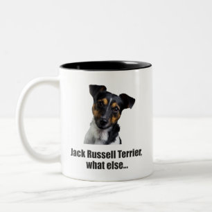 jack russell terrier, what else... Two-Tone coffee mug
