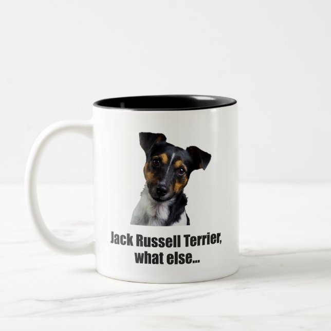 jack russell terrier, what else... Two-Tone coffee mug (Left)