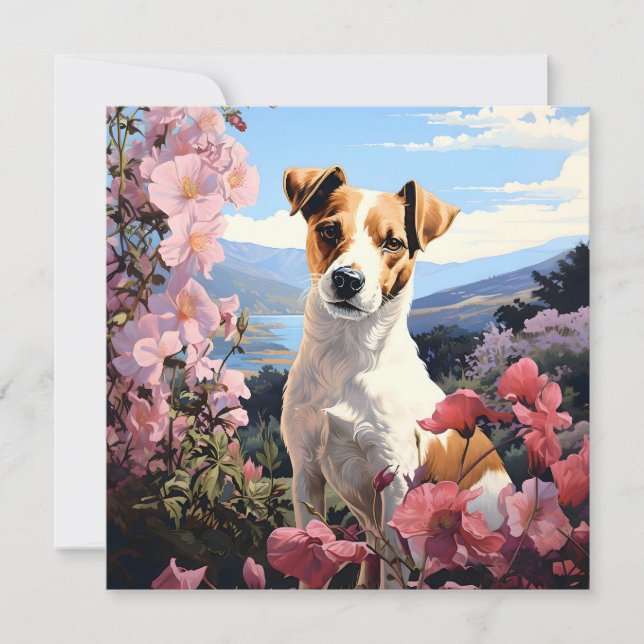 Jack Russell Terrier's Floral Haven (Front)