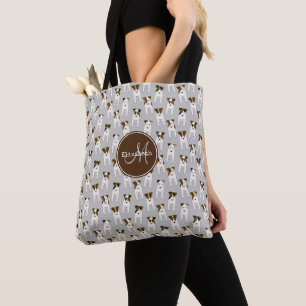 Jack Russell Terriers pattern lt grey or ANY colou Tote Bag
