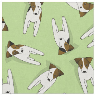 Jack Russell Terriers pattern mint or ANY colour Fabric