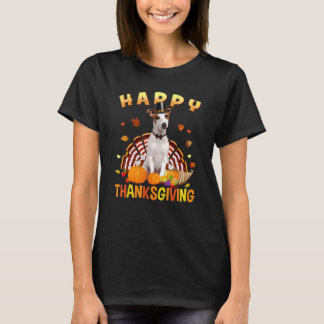 Jack Russell Turkey Pilgrim for Boys Girls Thanksg T-Shirt