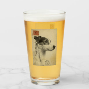 Jack Russell Vintage Postcard Glass
