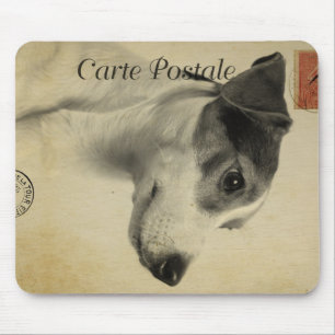 Jack Russell Vintage Postcard Mouse Mat