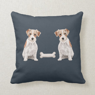Jack Russell Vs Jack Russell (Wire Haired) Cushion
