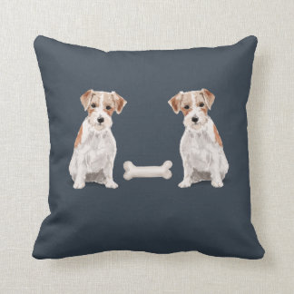 Jack Russell Vs Jack Russell (Wire Haired) Cushion