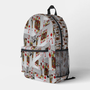 "Jack’s Wild: A Scatter of Poker Cards" Printed Backpack