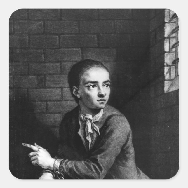 Jack Sheppard, engraved by George White, 1728 Square Sticker (Front)