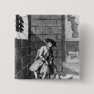 Jack Shepperd in Newgate Prison, 1724 15 Cm Square Badge