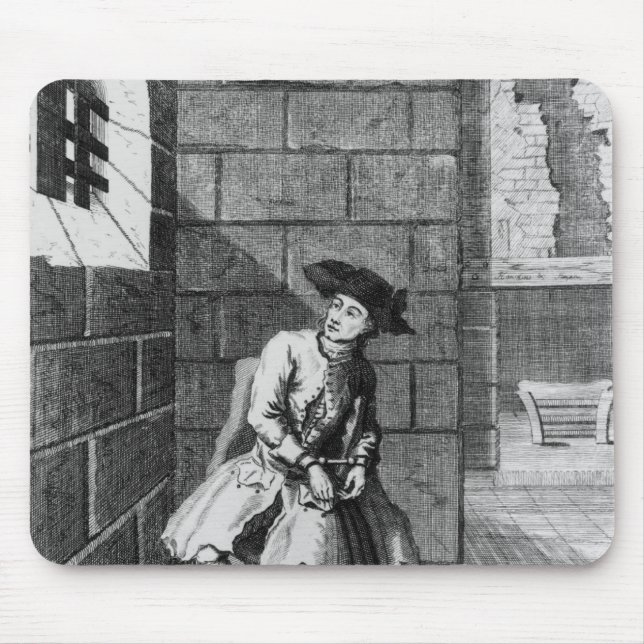 Jack Shepperd in Newgate Prison, 1724 Mouse Mat (Front)