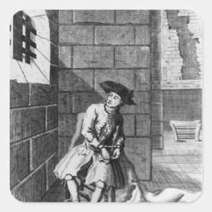 Jack Shepperd in Newgate Prison, 1724 Square Sticker