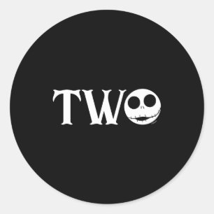 Jack Skellington First Birthday Two Baby Classic Round Sticker