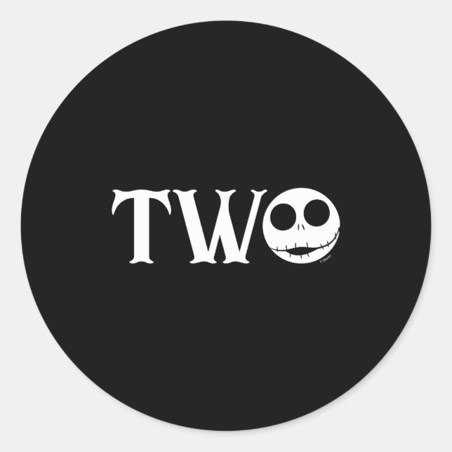 Jack Skellington First Birthday Two Baby  Classic Round Sticker (Front)