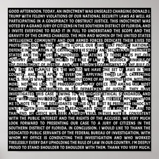 Jack Smith Anti Trump Indictment Political Quote Poster