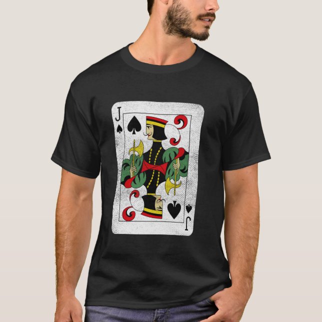 Jack Spades Playing Cards Halloween Party Costume  T-Shirt (Front)