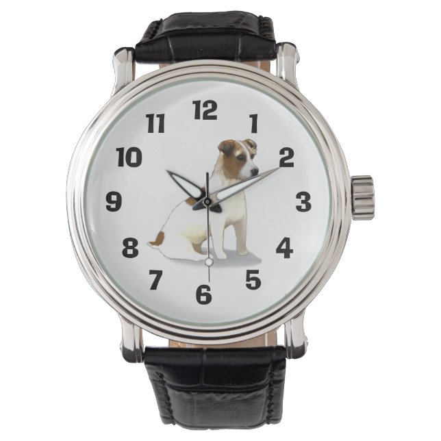 Jack Terrier Dog Sitting Watch (Front)