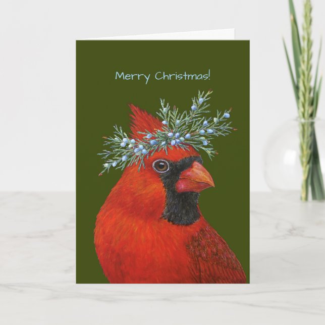 Jack the cardinal Christmas card (Front)