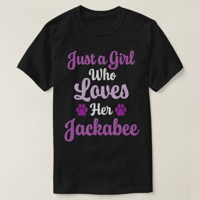 Jackabee Gift for Women Who Love Their Jackabee  T-Shirt (Design Front)