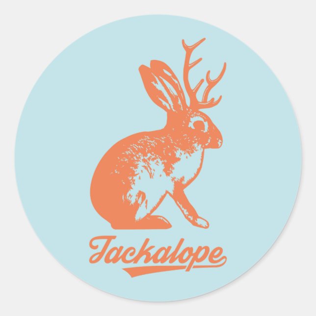 Jackalope ステッカー（大６枚入り） classic round sticker (Front)