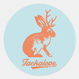 Jackalope ステッカー（大６枚入り） classic round sticker