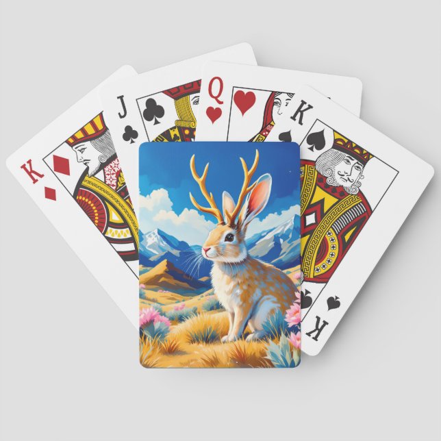 Jackalope Adventure Wyoming Myth Legend Playing Cards (Back)