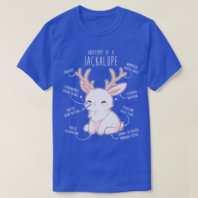 Jackalope Anatomy T-Shirt (Design Front)