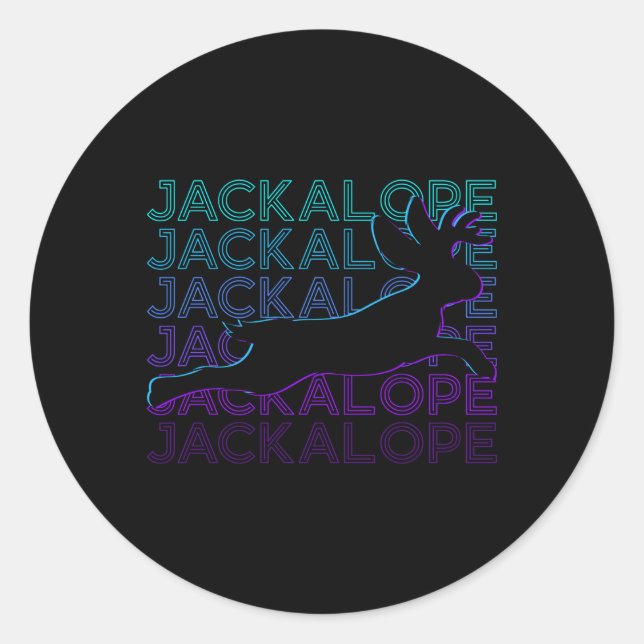 Jackalope Cryptid Cryptozoology Classic Round Sticker (Front)