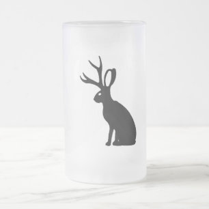 Jackalope Frosted Glass Beer Mug