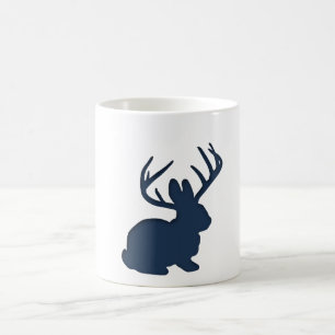 Jackalope Navy Blue Coffee Mug