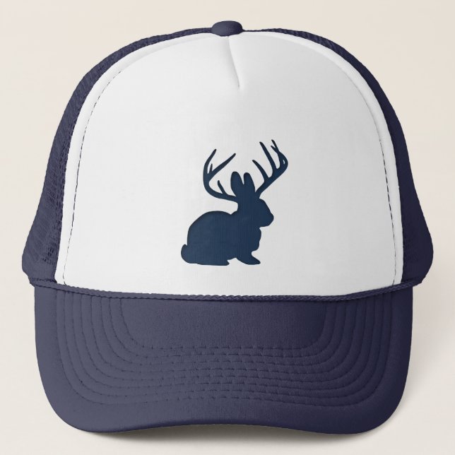 Jackalope Navy Blue Trucker Hat (Front)