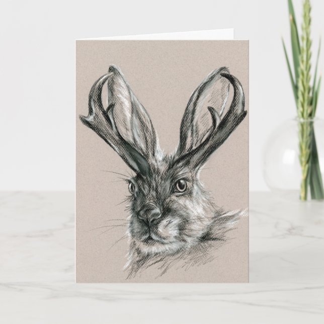 Jackalope Personalised Birthday Card (Front)