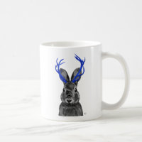 Jackalope with Blue Antlers