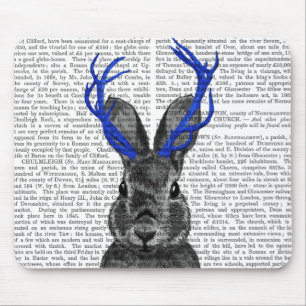 Jackalope with Blue Antlers Mouse Mat