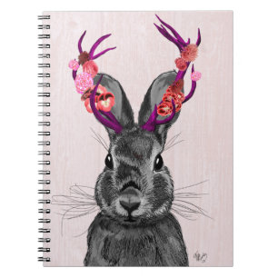 Jackalope with Pink Antlers 2 Notebook