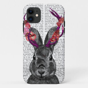 Jackalope with Pink Antlers iPhone 11 Case